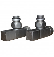 ВЕНТИЛЬ ЗАПОРНЫЙ УГЛОВОЙ КВАДР  3/4' x 1/2'  г/ш  SG 01CH0405/2 Silver матовый (НИКА)