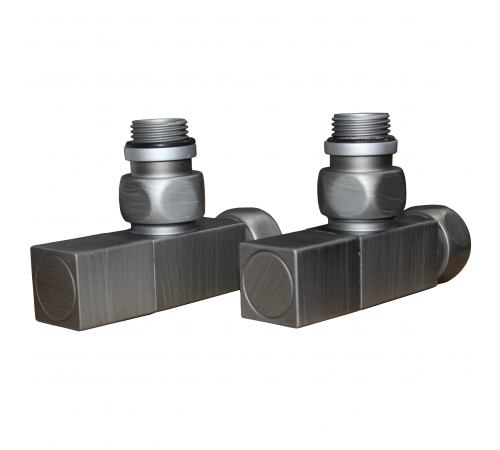 ВЕНТИЛЬ ЗАПОРНЫЙ УГЛОВОЙ КВАДР  3/4 x 1/2  г/ш  SG 01CH0405/2 Silver матовый (НИКА)
