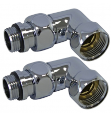 Американка для полотенцесушителя  угл 3/4' x 1/2'  г/ш  762SCH0504 со сгоном (с упором)