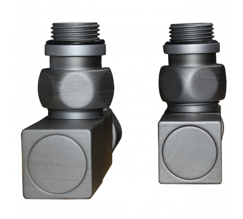 ВЕНТИЛЬ ЗАПОРНЫЙ УГЛОВОЙ КВАДР  3/4 x 1/2  г/ш  SG 01CH0405/2 Silver матовый (НИКА)