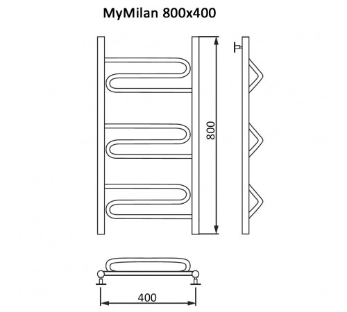 Полотенцесушитель MYFREA My Milan 80/40