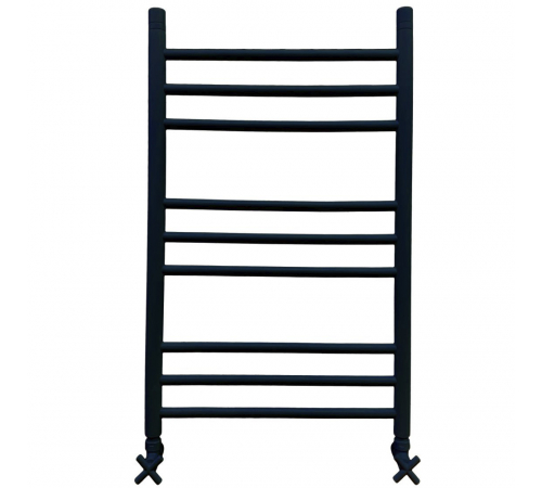 Полотенцесушитель Ника CLASSIC ЛП (Г2) 80/40 RAL9005 черный матовый с вентилями (комплект люкс)*