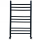 Полотенцесушитель Ника CLASSIC ЛП (Г2) 80/40 RAL9005 черный матовый с вентилями (комплект люкс)*