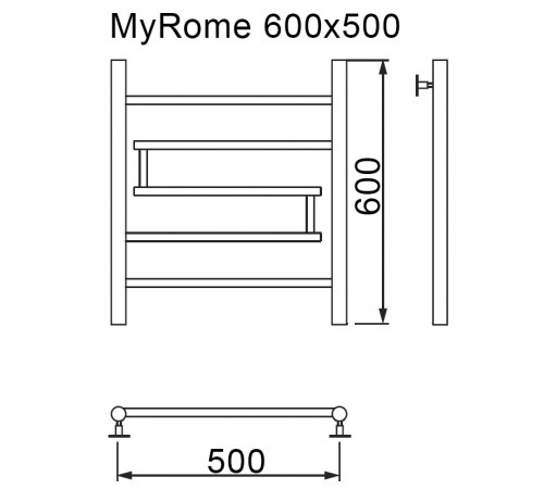 Полотенцесушитель MYFREA My Rome 60/50